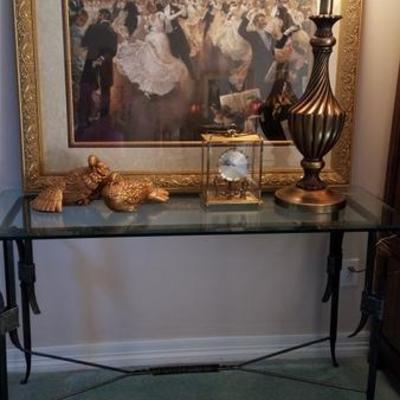 Side Table and Framed Art
