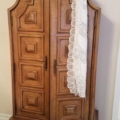 Fantastic Carved Wood Armoire