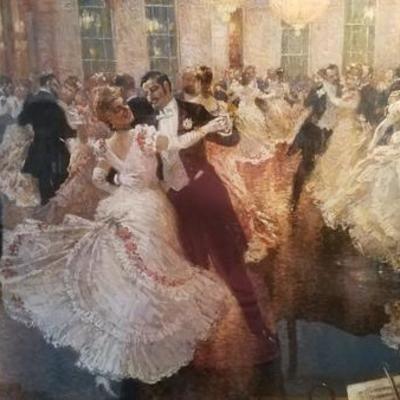 Classic Ballroom Dancers Framed Art