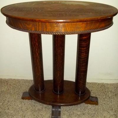 Tiger Oak Antique Table