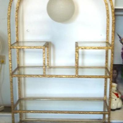 Unique Mid Century Etagere with Globe Light