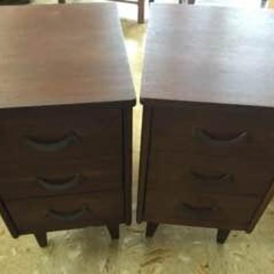 MMM37 Two Vintage Wooden End Tables