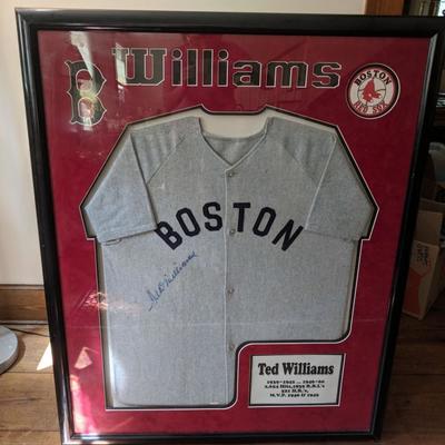 Autographed Ted Williams jersey with Certificate of Authentication