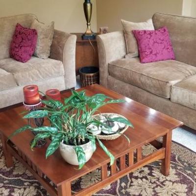 Couch and loveseat sold, coffee table available 