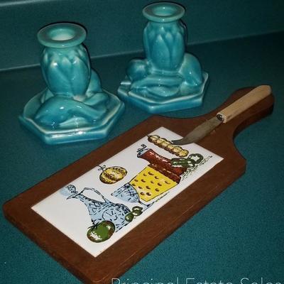 Rosewood, vintage Hostess cheese board