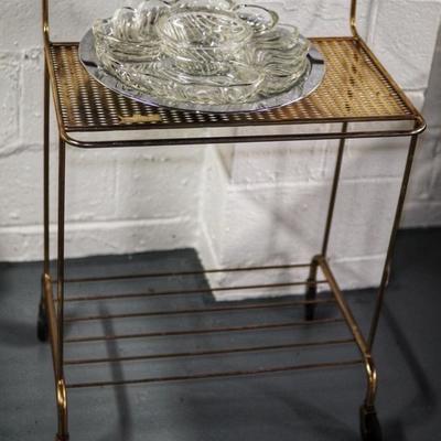 vintage metal cart / plant stand