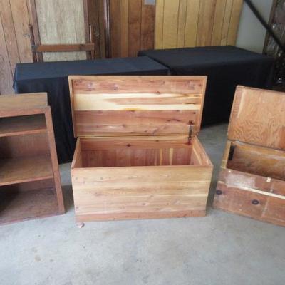 Wooden storage bins
