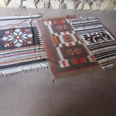 Native tribal woven rugs