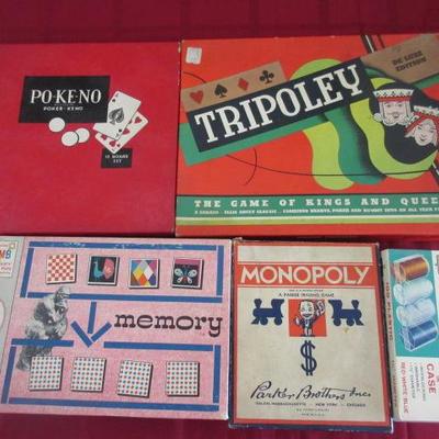 Vintage board games and outdoor games too