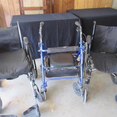 Wheelchairs and a walker