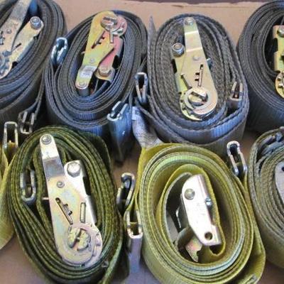 Lot of 8 Tie Down Straps-Working Condition