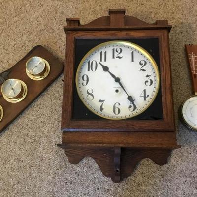 Gilbert Clock and Barometer Set
