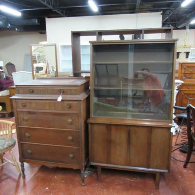 Mid Century Modern Bedroom Set and china cabinet