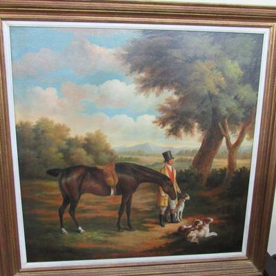 Large Painting horse landscape