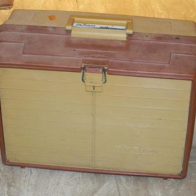 Vintage Plano 777 Fishing Storage Box & Lures 6 Drawers