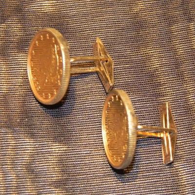 1903 & 1881 $5.00 US Gold Pieces Cuff links