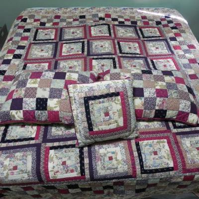 Queen Hand Stitched Quilt & Pillow Shams (Other Quilts also in sale.)