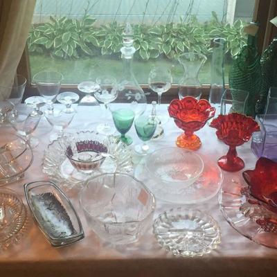 Beautiful crystal and glassware for entertaining.