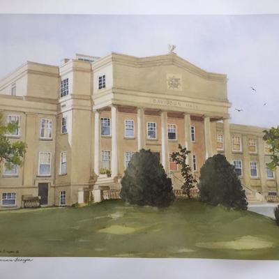 "Northwestern Military and Navel Academy" Geneva Lake Limited Edition Sketch by Joan Grommes Franzen, University of Madison and...