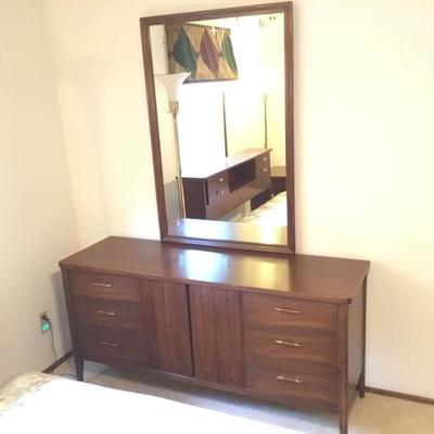 Saga By Broyhill Dresser with Attached Mirror