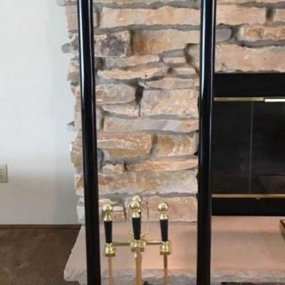 Floor Lamps and Fireplace Set