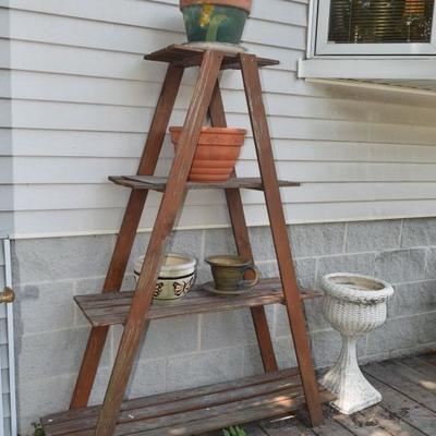 Ladder Shelf & Pots