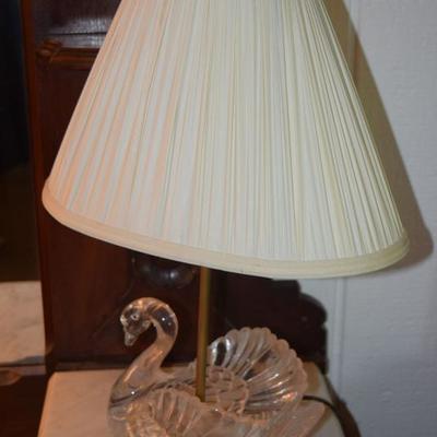 Table Lamp w Swan Base