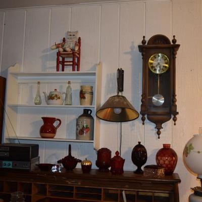 Antique Lamps, Clock, & Home Decor