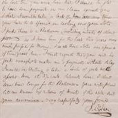 Antique letter dated 6th October 1832
