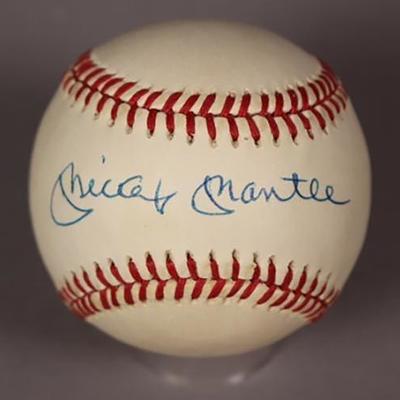 Autographed Mickey Mantle Baseball with COA