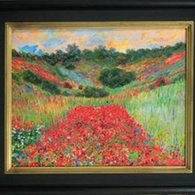 Stunning Hand Signed Claude Monet Giclee on Canvas