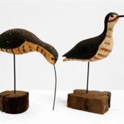 Bob Lee Hand Carved Wooden Birds