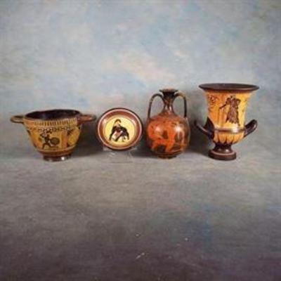 Set of ancient Greek pottery