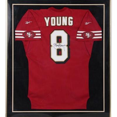 Autographed Steve Young San Fransisco 49ers Football Jersey