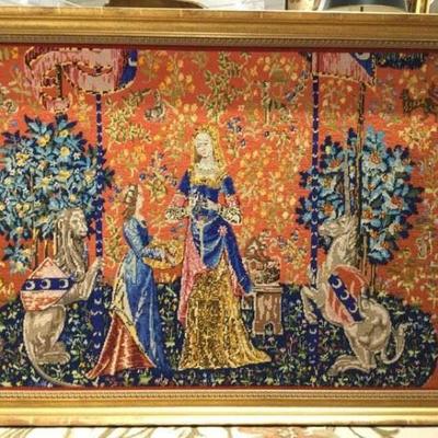 Several Framed and Unframed Tapestry Art