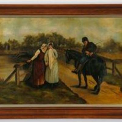 Large English Oil Painting