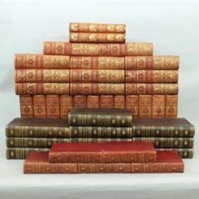Various Antique Leather Books - including 4 Important Sets of Leather Books from the Personal Library of Tom Clancy
