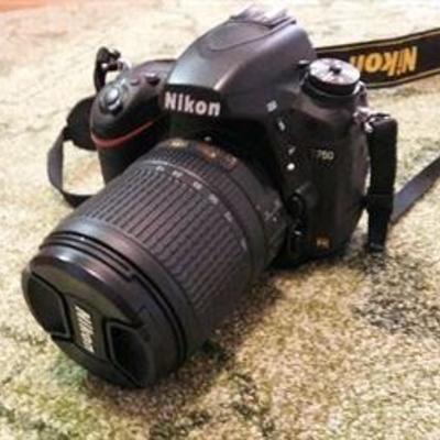Nikon D750 DSLR Camera Body and Lens with Case.