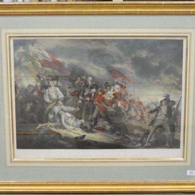 Framed print of The Battle at Bunker's Hill near Boston 