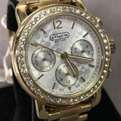 New COACH WOMEN'S LEGACY SPORT, Gold Plated watch

