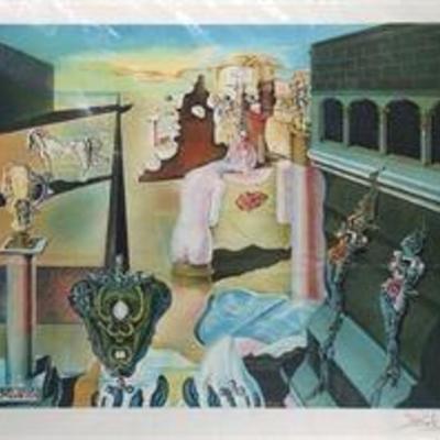 A limited edition Salvador Dali (Spanish, 1904-1989) color lithograph by Dali entitled 