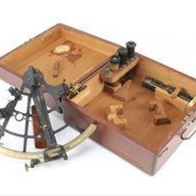 1940's boxed Brandis nautical sextant