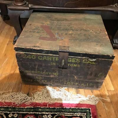 9.25â€³ x 15.25â€³ | Wesson Co. | American | Vintage | Ammunition Box | Wooden
A vintage wooden box or crate for transporting and storing...