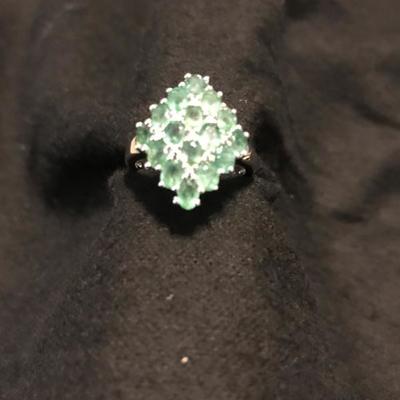 2.40 Carat Genuine Zambian Emerald .925 Sterling Silver Ring
