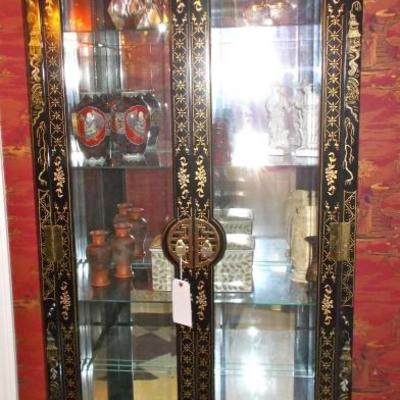 Oriental lighted curio cabinet $795
32 X 19 1/2 X 80"