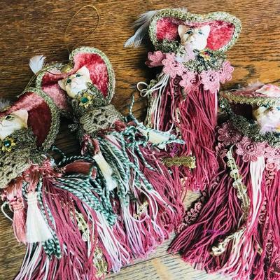 Katherine's Collection. Christmas ornaments. Feline Tassle. Retired set. $20 each.