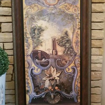 49" x 26". Gorgeous painting. Retails $345. Estate sale price: $150 (2 paintings available. This is the 2nd painting)