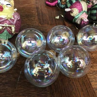 See-through Christmas ornaments. $2.50 each.