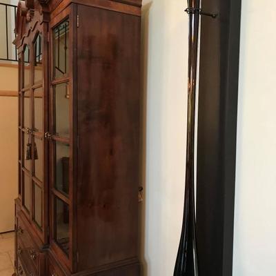 Aston Court by HENREDON dining set. Table & chairs ($500), buffet ($400) and china breakfront cabinet ($500). 
