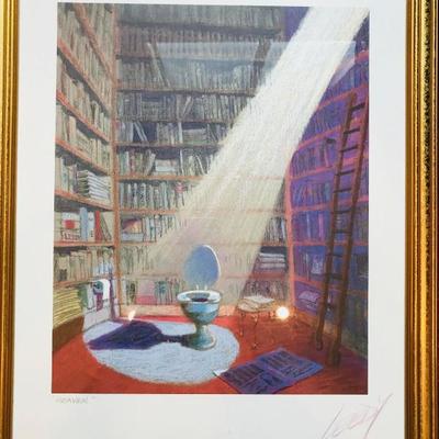 Ted Leedy signed and framed artwork. $28